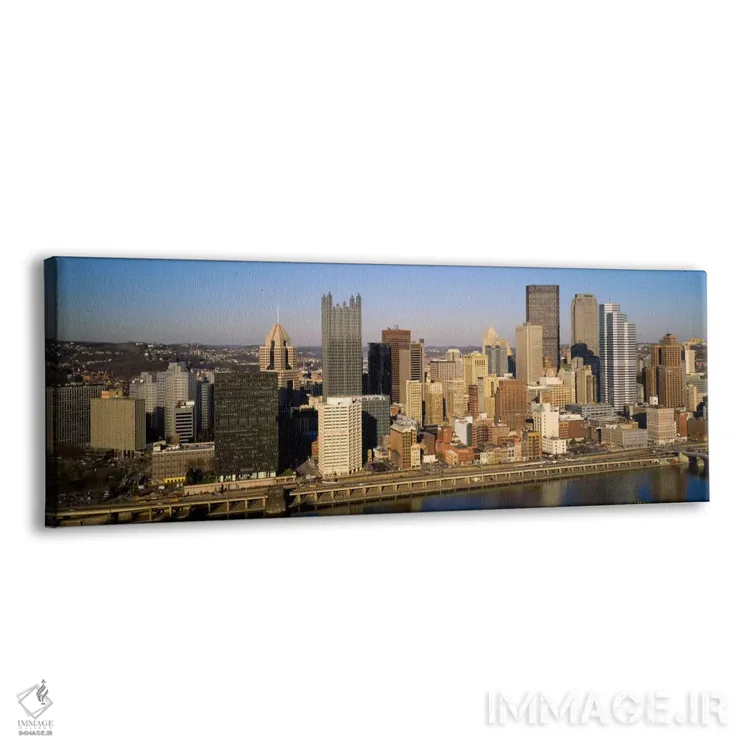 تابلو "نمای بالای ساختمانها در یک شهر، پیتسبورگ، ایالت پنسیلوانیا، ایالات متحده آمریکا" اثر پانورامیک ایمجز (استودیو عکاسی عریض) - نمای پرسپکتیو محصول