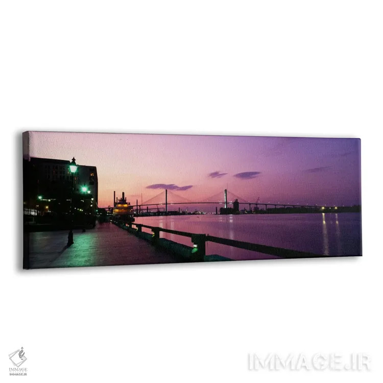 تابلو "پل عبوری از رودخانه، رودخانه ساوانا، آتلانتا، جورجیا، ایالات متحده آمریکا" اثر پانورامیک ایمجز (استودیو عکاسی عریض) - نمای پرسپکتیو محصول