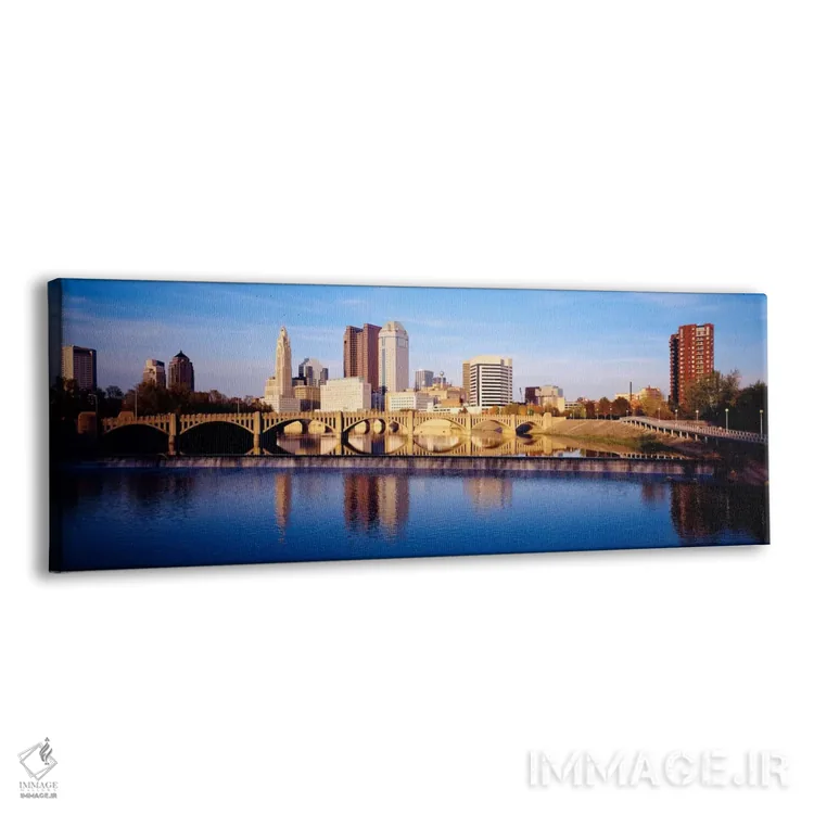 تابلو "پل عبوری از رودخانه، رودخانه سئیوتو، کلمبوس، اوهایو، ایالات متحده آمریکا" اثر پانورامیک ایمجز (استودیو عکاسی عریض) - نمای پرسپکتیو محصول