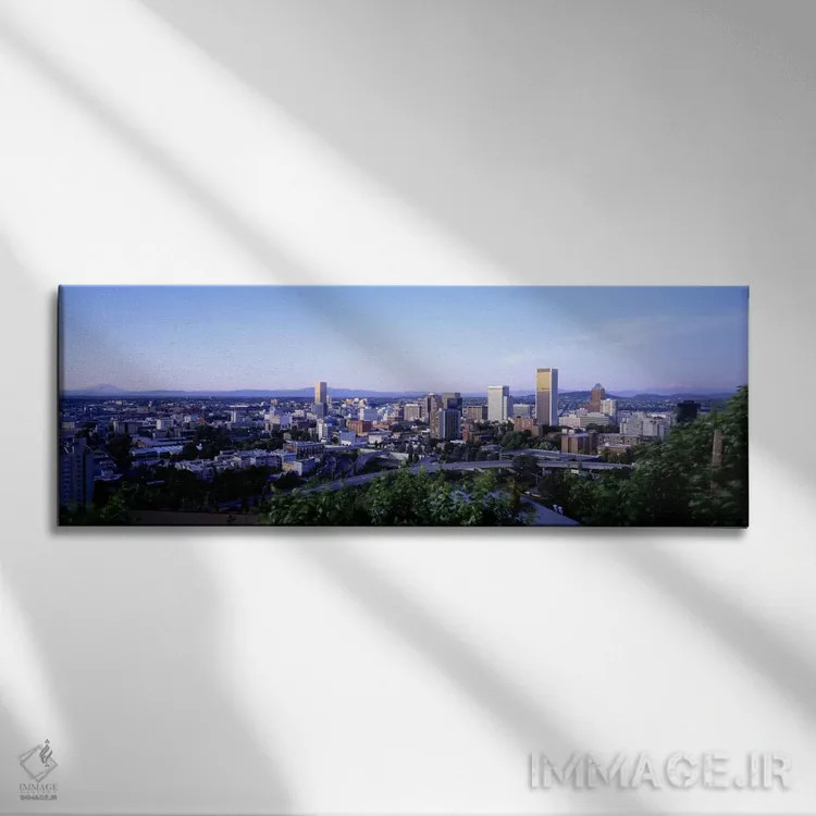 تابلو "پورتلند، اورگن، ایالات متحده آمریکا" اثر پانورامیک ایمجز (استودیو عکاسی عریض) - نمای روبهرو روی دیوار