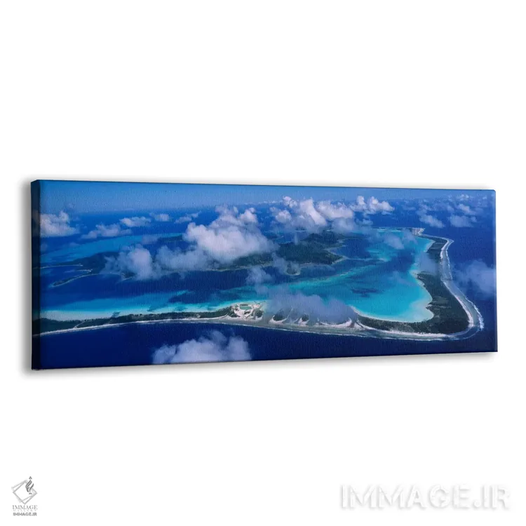 تابلو "نما از بالا ابری، بورا بورا، جزایر بادبانی، جزایر سوسیته، پلینزی فرانسه" اثر پانورامیک ایمجز (استودیو عکاسی عریض) - نمای پرسپکتیو محصول