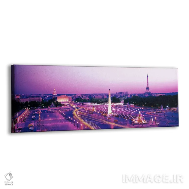 تابلو "غروب میدان کنکورد، پاریس، فرانسه" اثر پانورامیک ایمجز (استودیو عکاسی عریض) - نمای پرسپکتیو محصول