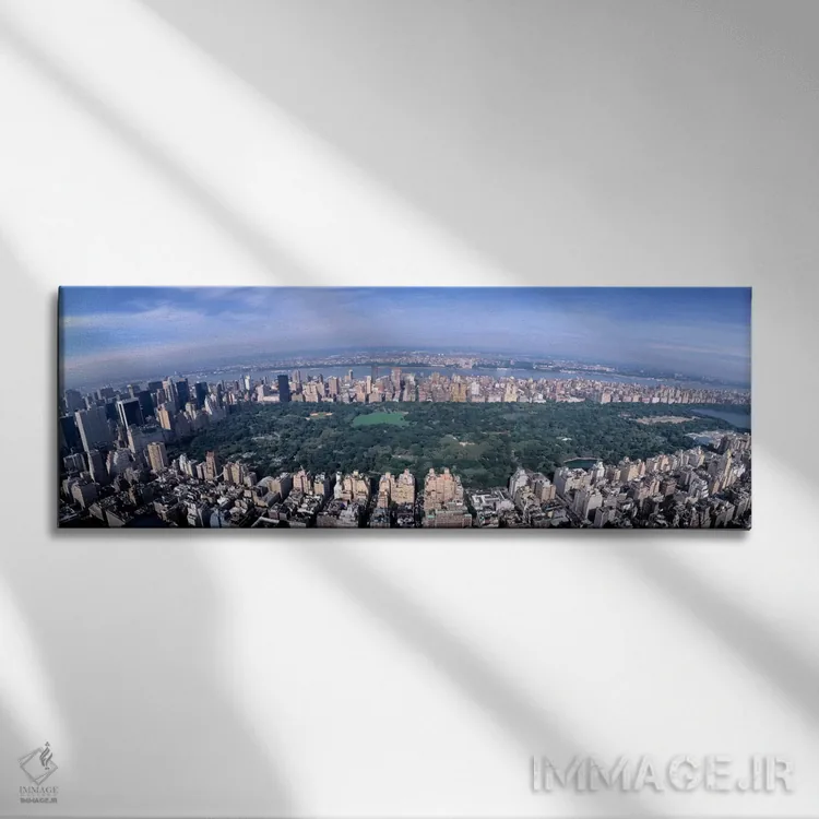 تابلو "نمای هوایی پارک مرکزی، نیویورک سیتی، ایالت نیویورک، ایالات متحده آمریکا" اثر پانورامیک ایمجز (استودیو عکاسی عریض) - نمای روبهرو روی دیوار