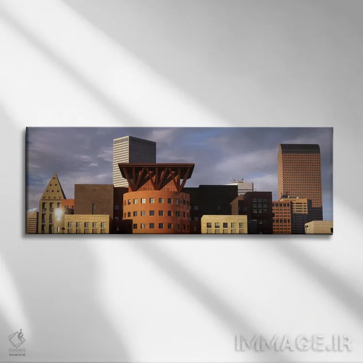 تابلو "آسمانخراشها در شهر، دنور، کلرادو، ایالات متحده آمریکا" اثر پانورامیک ایمجز (استودیو عکاسی عریض) - نمای روبهرو روی دیوار