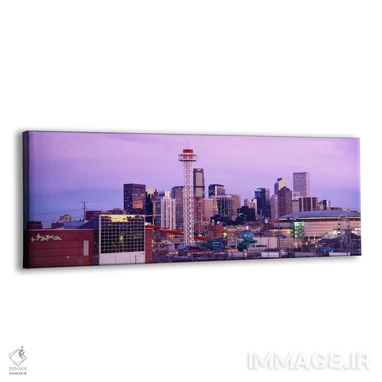 تابلو "ساختمانی که در غروب روشن شده است، دنور، کلرادو، ایالات متحده آمریکا" اثر پانورامیک ایمجز (استودیو عکاسی عریض) - نمای پرسپکتیو محصول