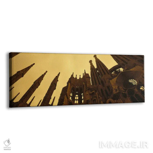 تابلو "لا ساگرادا فامیلیا، بارسلونا، اسپانیا" اثر پانورامیک ایمجز (استودیو عکاسی عریض) - نمای پرسپکتیو محصول