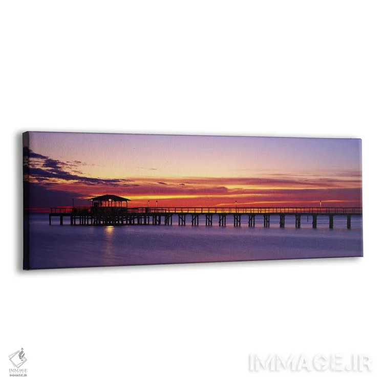 تابلو غروب اسکله موبایل، آلاباما، آمریکا اثر پانورامیک ایمجز (استودیو عکاسی عریض) - نمای پرسپکتیو محصول