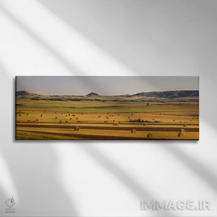 تابلو سرزمین شیبدار، داکوتای شمالی، آمریکا اثر پانورامیک ایمجز (استودیو عکاسی عریض) - نمای روبهرو روی دیوار
