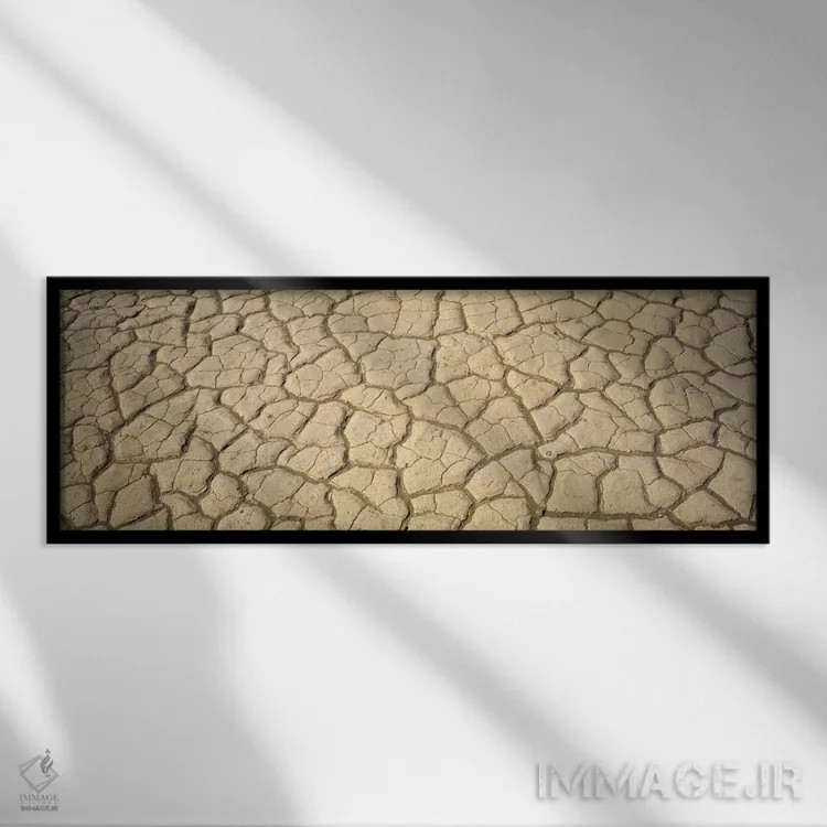 تابلو گل خشکشده، دره مرگ، کالیفرنیا، آمریکا اثر پانورامیک ایمجز (استودیو عکاسی عریض) - نمای قابدار مشکی