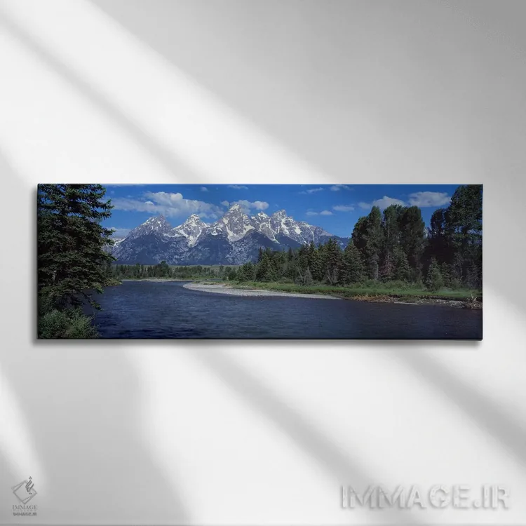 تابلو رودخانه اسنیک و گرند تتون، وایومینگ، آمریکا اثر پانورامیک ایمجز (استودیو عکاسی عریض) - نمای روبهرو روی دیوار