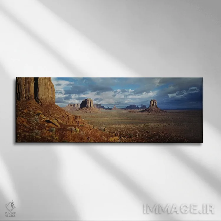 تابلو Monument Valley, Navajo Nation, USA,چشمانداز دره طوفانی، دره مونومنت، ملت ناواهو، آمریکا اثر پانورامیک ایمجز (استودیو عکاسی عریض) - نمای روبهرو روی دیوار