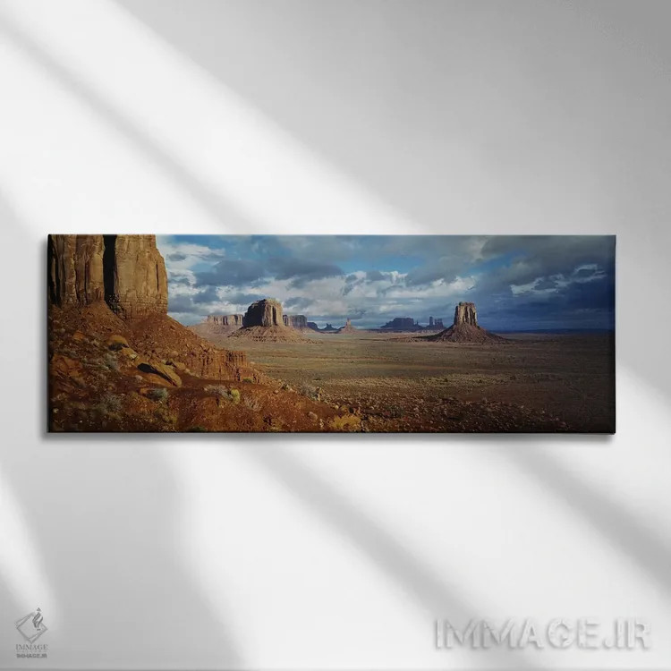 تابلو Monument Valley, Navajo Nation, USA,چشمانداز دره طوفانی، دره مونومنت، ملت ناواهو، آمریکا اثر پانورامیک ایمجز (استودیو عکاسی عریض) - نمای روبهرو روی دیوار