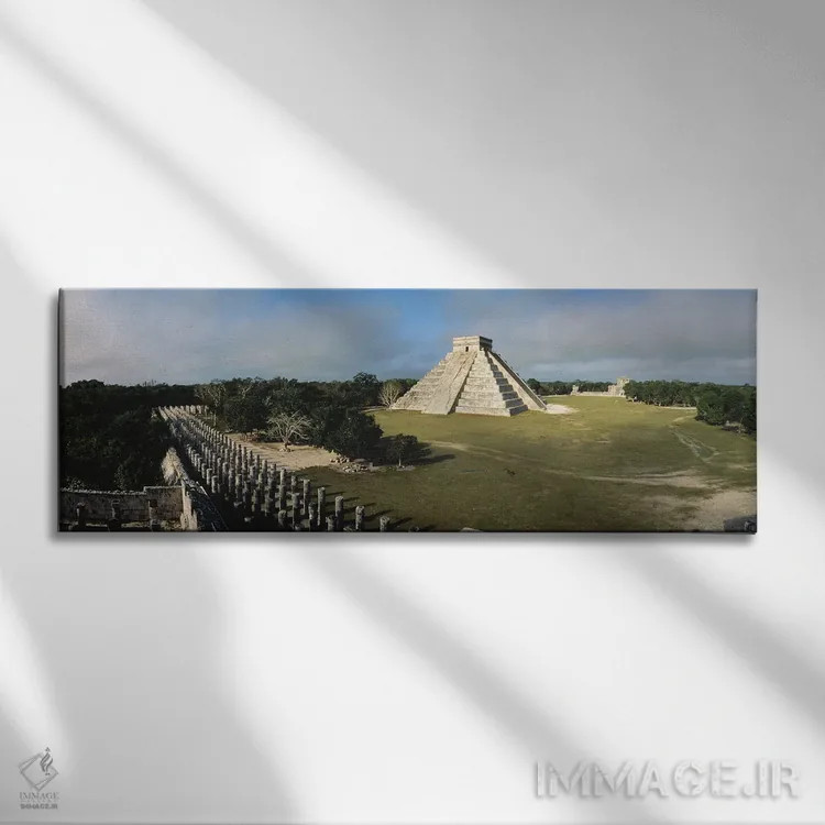 تابلو هرم چیچنایتزا، مکزیک اثر پانورامیک ایمجز (استودیو عکاسی عریض) - نمای روبهرو روی دیوار