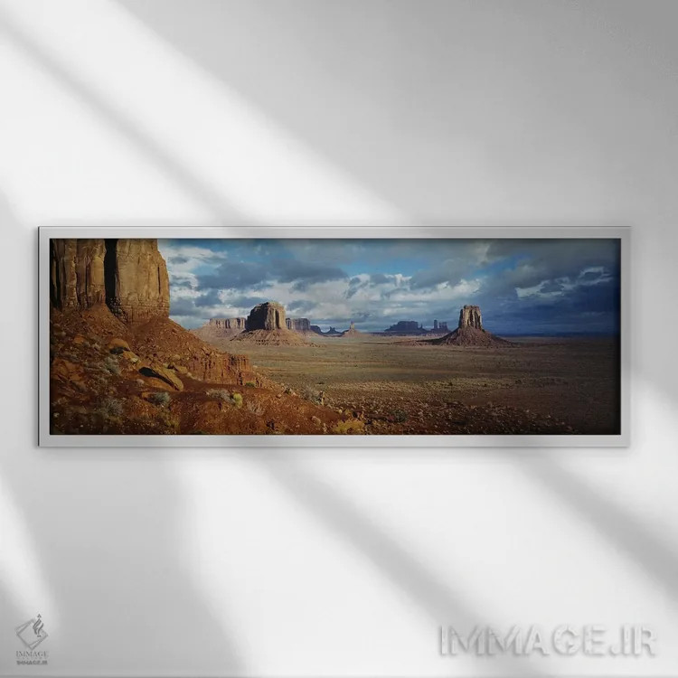 تابلو Monument Valley, Navajo Nation, USA,چشمانداز دره طوفانی، دره مونومنت، ملت ناواهو، آمریکا اثر پانورامیک ایمجز (استودیو عکاسی عریض) - نمای قابدار سفید