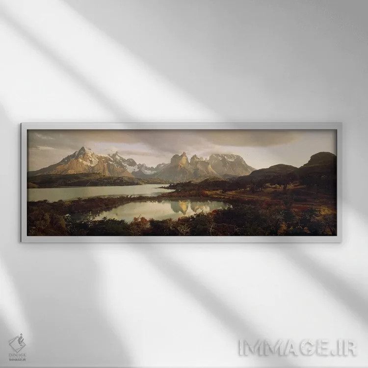 تابلو پارک ملی تورس دل پاینه، شیلی اثر پانورامیک ایمجز (استودیو عکاسی عریض) - نمای قابدار سفید