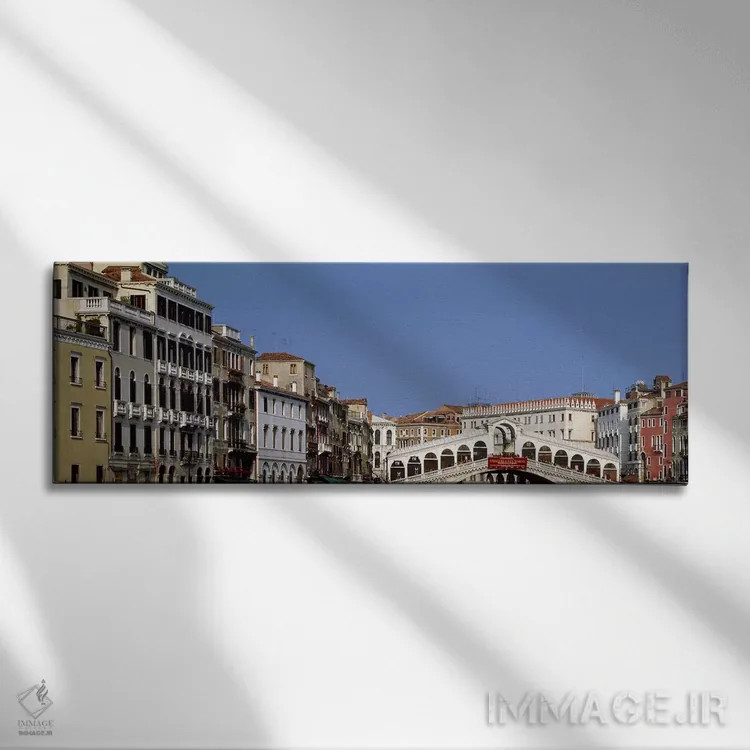 تابلو Venice, Veneto, Italy,پل ریالتو و معماری اطراف، ونیز، ونتو، ایتالیا اثر پانورامیک ایمجز (استودیو عکاسی عریض) - نمای روبهرو روی دیوار