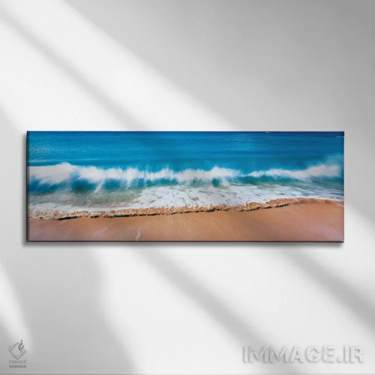 تابلو آبپاشهای موجی، ساحل بیگ ماکنا، مائوئی، هاوایی، آمریکا اثر پانورامیک ایمجز (استودیو عکاسی عریض) - نمای روبهرو روی دیوار