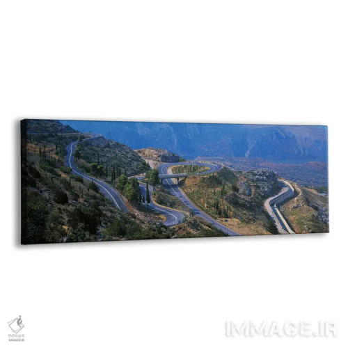 تابلو بزرگراه دلفی، یونان اثر پانورامیک ایمجز (استودیو عکاسی عریض) - نمای پرسپکتیو محصول