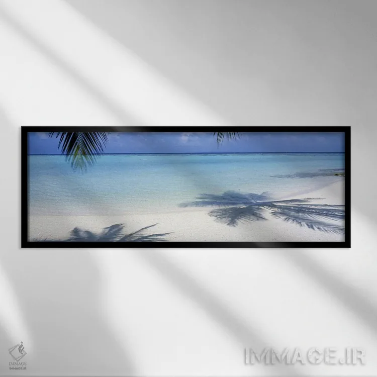 تابلو لاگونا، مالدیو اثر پانورامیک ایمجز (استودیو عکاسی عریض) - نمای قابدار مشکی