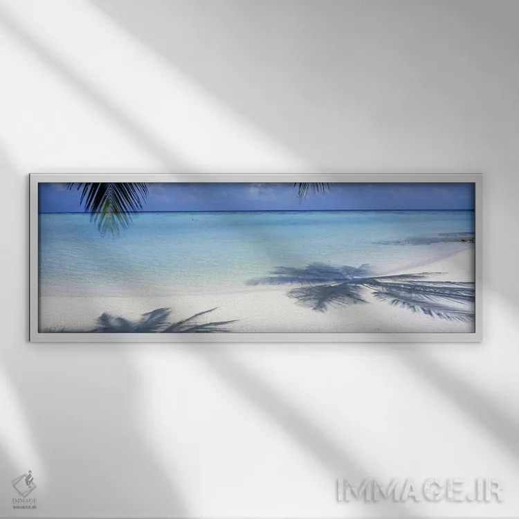 تابلو لاگونا، مالدیو اثر پانورامیک ایمجز (استودیو عکاسی عریض) - نمای قابدار سفید