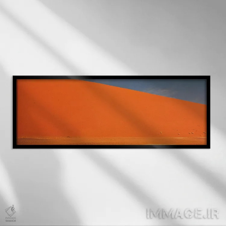 تابلو درخت تنها در بیابان نامیبیا اثر پانورامیک ایمجز (استودیو عکاسی عریض) - نمای قابدار مشکی