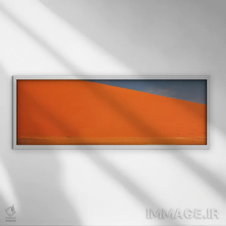 تابلو درخت تنها در بیابان نامیبیا اثر پانورامیک ایمجز (استودیو عکاسی عریض) - نمای قابدار سفید