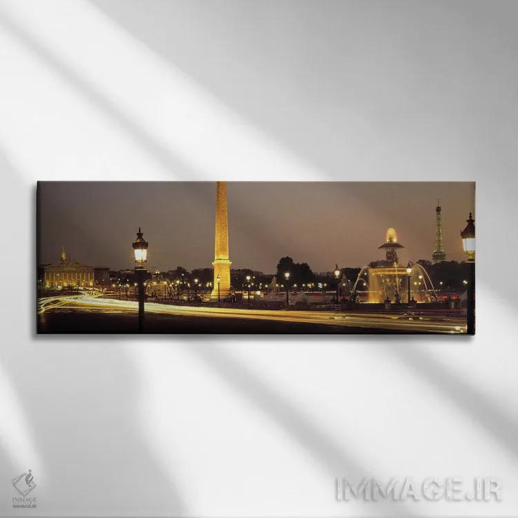 تابلو میدان کنکورد، پاریس، فرانسه اثر پانورامیک ایمجز (استودیو عکاسی عریض) - نمای روبهرو روی دیوار