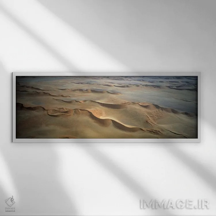 تابلو بیابان، نامیبیا اثر پانورامیک ایمجز (استودیو عکاسی عریض) - نمای قابدار سفید