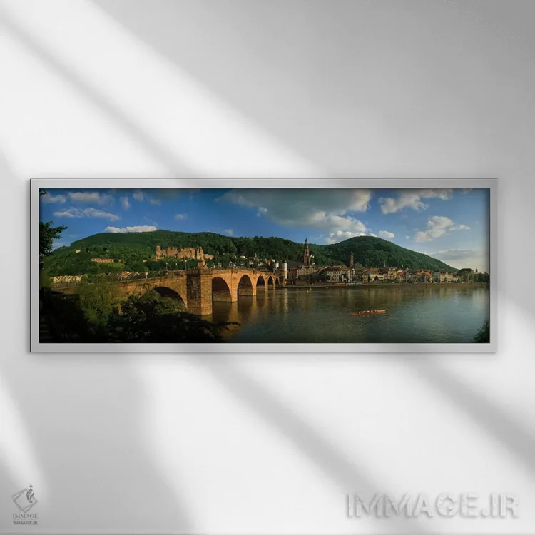 تابلو Heidelberg, Germany,پل، هایدلبرگ، آلمان اثر پانورامیک ایمجز (استودیو عکاسی عریض) - نمای قابدار سفید