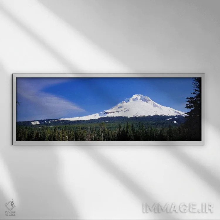 تابلو کوه هود، اورگان، آمریکا اثر پانورامیک ایمجز (استودیو عکاسی عریض) - نمای قابدار سفید