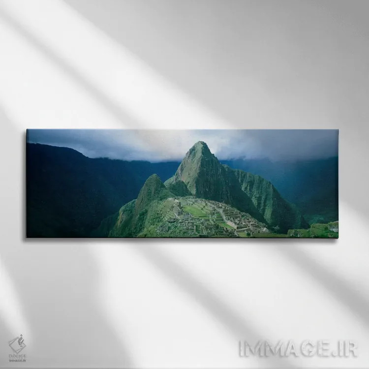 تابلو Machu Picchu, Peru,ویرانههای ماچو پیچو، پرو اثر پانورامیک ایمجز (استودیو عکاسی عریض) - نمای روبهرو روی دیوار