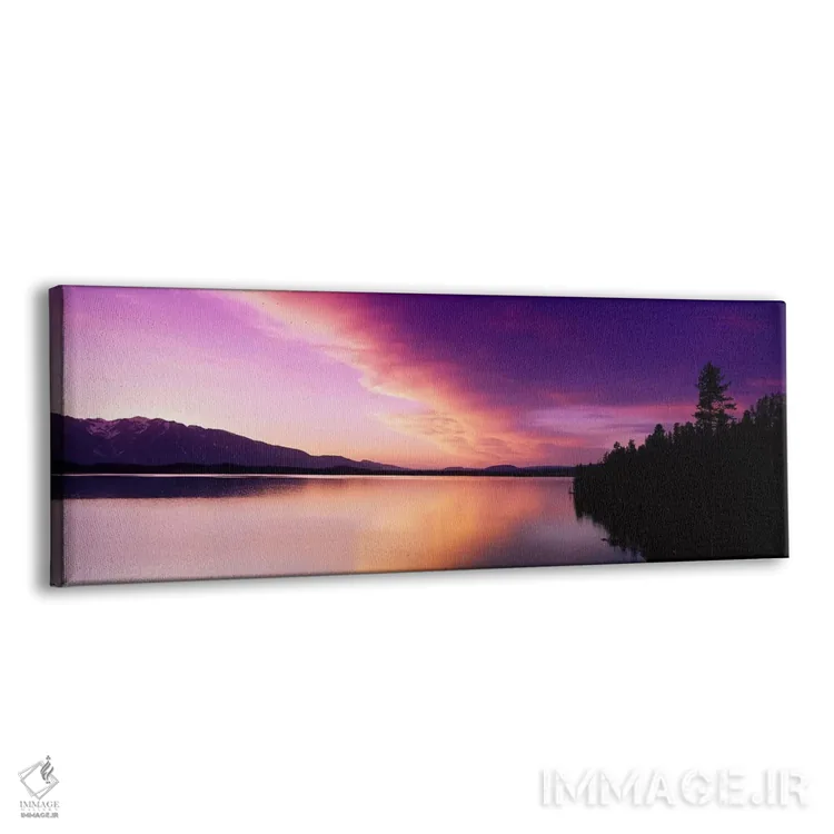 تابلو غروب دریاچه جکسون، پارک ملی گرند تتون، وایومینگ، آمریکا اثر پانورامیک ایمجز (استودیو عکاسی عریض) - نمای پرسپکتیو محصول