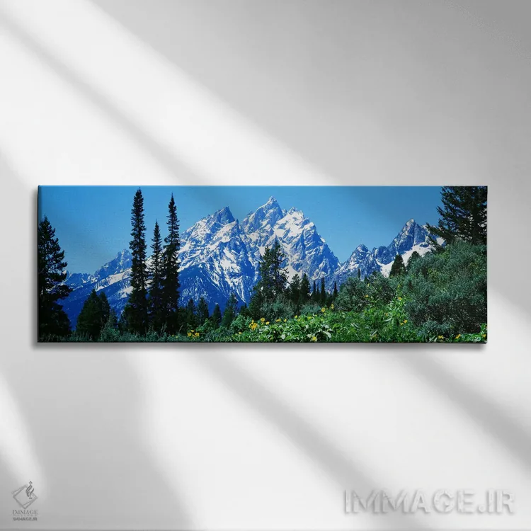 تابلو پارک ملی گرند تتون، وایومینگ، آمریکا اثر پانورامیک ایمجز (استودیو عکاسی عریض) - نمای روبهرو روی دیوار