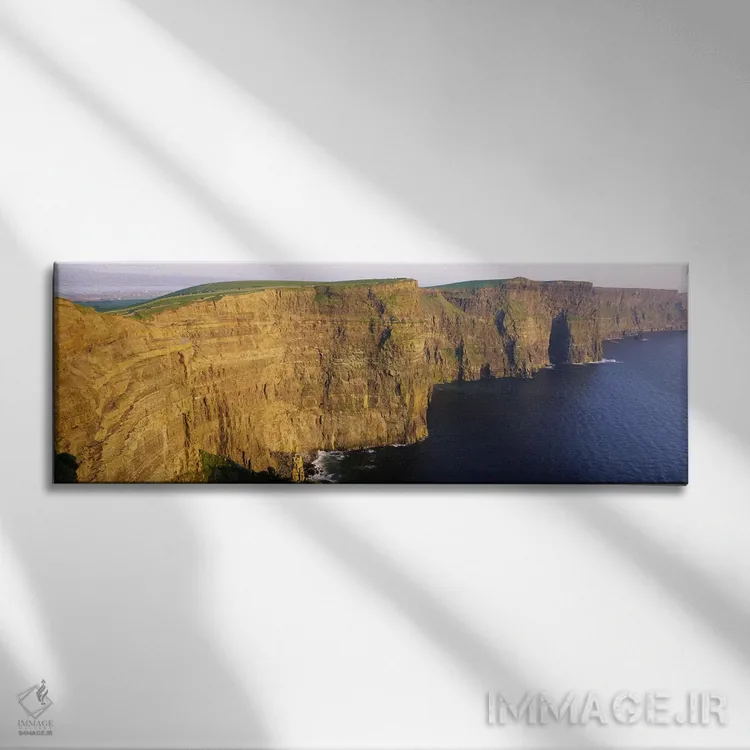 تابلو County Clare, Munster Province, Republic Of Ireland,صخرههای موهر، شهرستان کلر، استان مانستر، جمهوری ایرلند اثر پانورامیک ایمجز (استودیو عکاسی عریض) - نمای روبهرو روی دیوار