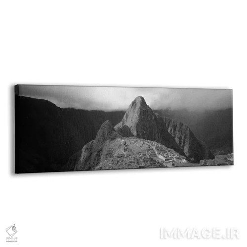 تابلو Machu Picchu, Peru (black & white),ویرانههای ماچو پیچو، پرو (سیاه و سفید) اثر پانورامیک ایمجز (استودیو عکاسی عریض) - نمای پرسپکتیو محصول