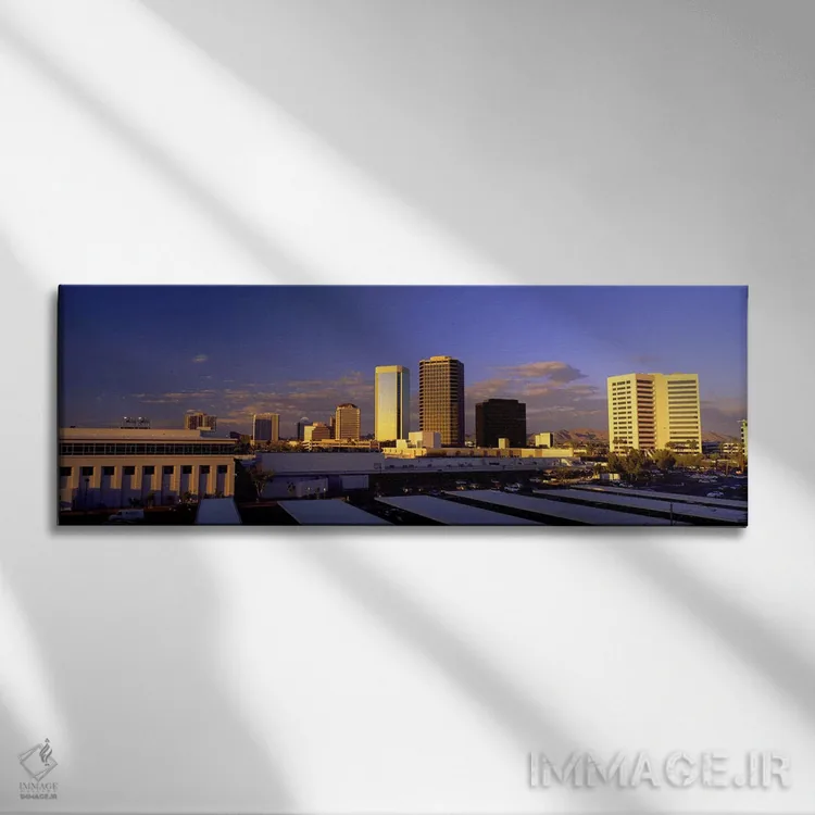 تابلو منظره شهری فینیکس، آریزونا اثر پانورامیک ایمجز (استودیو عکاسی عریض) - نمای روبهرو روی دیوار
