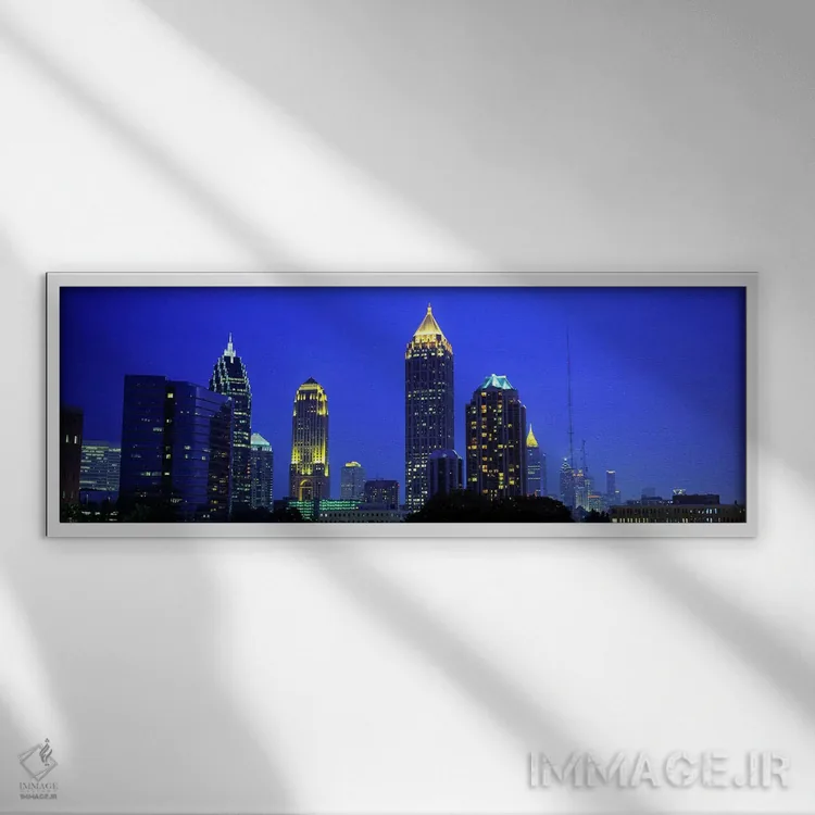 تابلو Atlanta, Georgia, USA,عصر، آتلانتا، جورجیا، آمریکا اثر پانورامیک ایمجز (استودیو عکاسی عریض) - نمای قابدار سفید