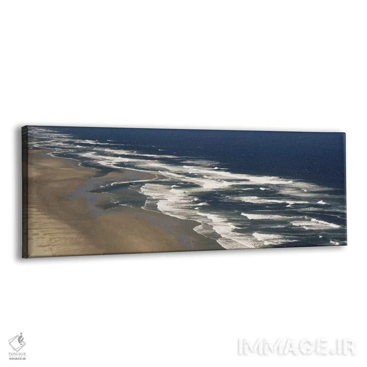 تابلو Florence, Lane County, Oregon, USA,نمای هوایی از موجهای برخوردکننده به ساحل، فلورانس، شهرستان لین، اورگان، آمریکا اثر پانورامیک ایمجز (استودیو عکاسی عریض) - نمای پرسپکتیو محصول
