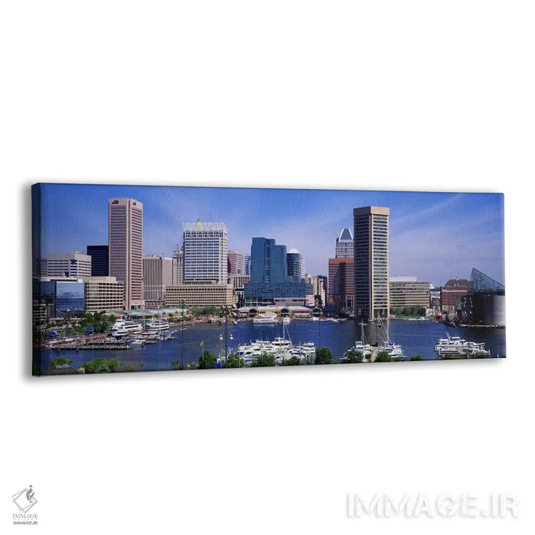 تابلو منظره افق اینر هاربر و فدرال هیل، بالتیمور، مریلند اثر پانورامیک ایمجز (استودیو عکاسی عریض) - نمای پرسپکتیو محصول
