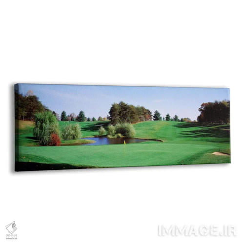 تابلو Baltimore Country Club, Baltimore, Maryland, USA,برکه در زمین گلف، باشگاه گلف کانتری بالتیمور، بالتیمور، مریلند، آمریکا اثر پانورامیک ایمجز (استودیو عکاسی عریض) - نمای پرسپکتیو محصول