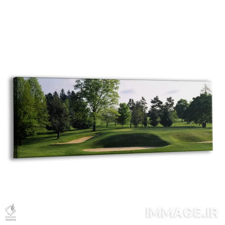 تابلو Baltimore Country Club, Baltimore, Maryland, USA #2,تلههای شنی در زمین گلف، باشگاه گلف کانتری بالتیمور، بالتیمور، مریلند، آمریکا (شماره ۲) اثر پانورامیک ایمجز (استودیو عکاسی عریض) - نمای پرسپکتیو محصول