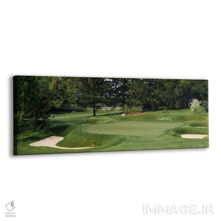 تابلو Baltimore Country Club, Baltimore, Maryland, USA,تلههای شنی در زمین گلف، باشگاه گلف کانتری بالتیمور، بالتیمور، مریلند، آمریکا اثر پانورامیک ایمجز (استودیو عکاسی عریض) - نمای پرسپکتیو محصول
