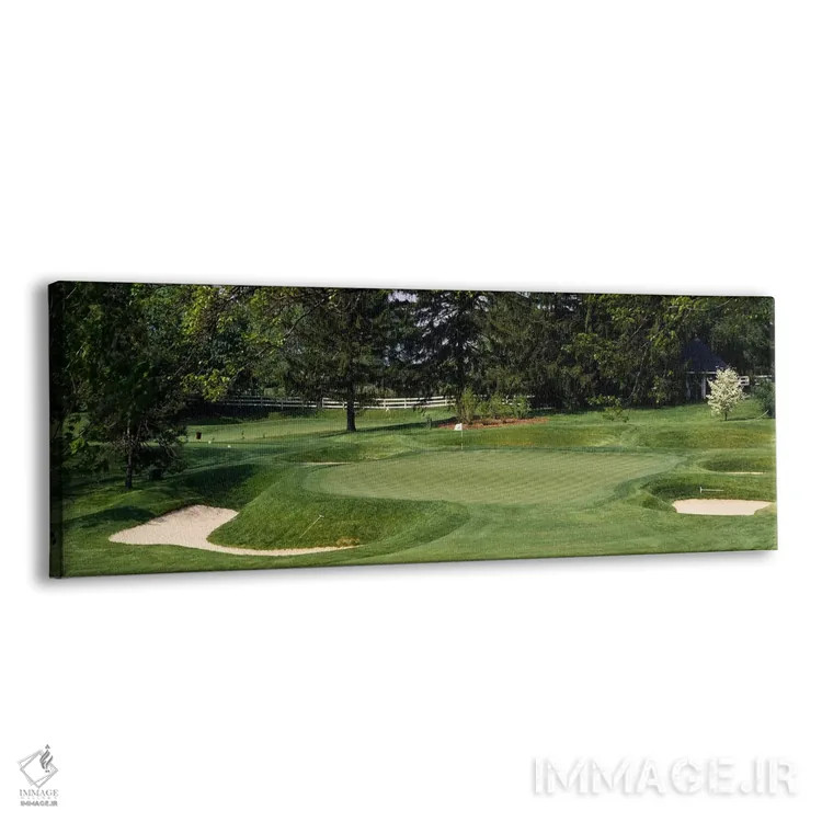 تابلو Baltimore Country Club, Baltimore, Maryland, USA,تلههای شنی در زمین گلف، باشگاه گلف کانتری بالتیمور، بالتیمور، مریلند، آمریکا اثر پانورامیک ایمجز (استودیو عکاسی عریض) - نمای پرسپکتیو محصول