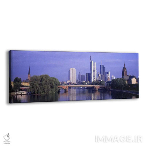تابلو افق رودخانه ماین، فرانکفورت، آلمان اثر پانورامیک ایمجز (استودیو عکاسی عریض) - نمای پرسپکتیو محصول