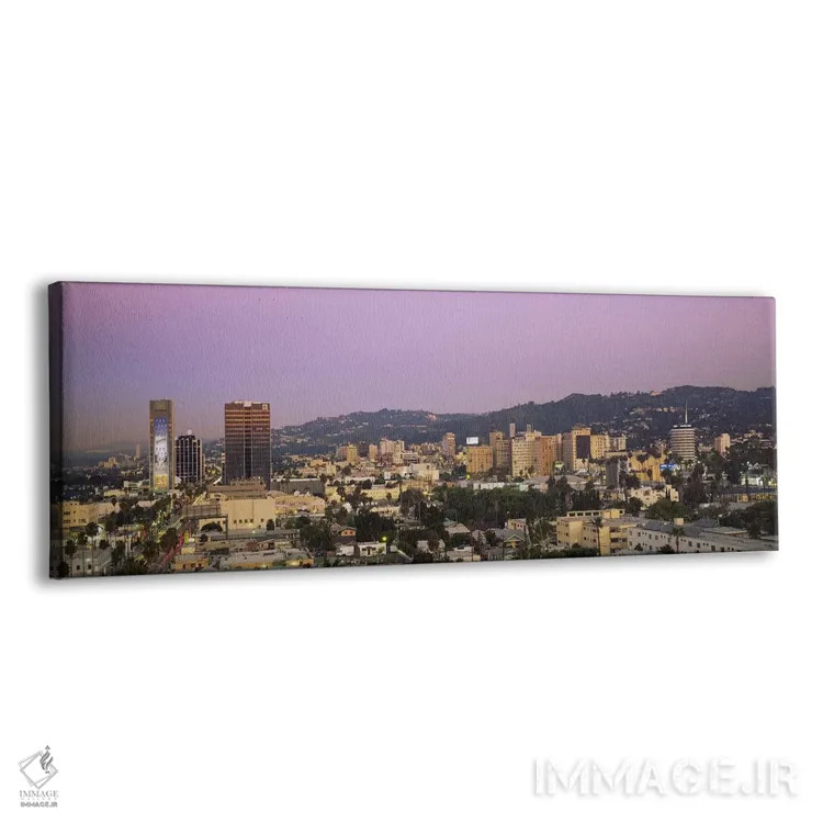 تابلو Hollywood Hills, City of Los Angeles, California, USA,نمای زاویه بالا از افق شهری، تپههای هالیوود، شهر لسآنجلس، کالیفرنیا، آمریکا اثر پانورامیک ایمجز (استودیو عکاسی عریض) - نمای پرسپکتیو محصول