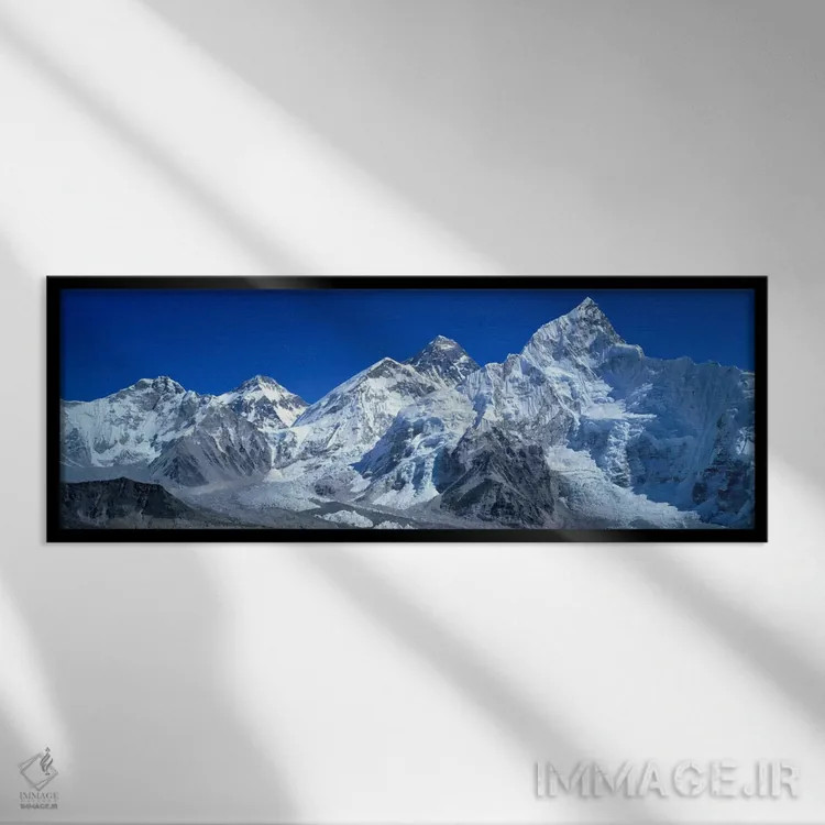 تابلو Khumbu Region, Nepal,هیمالیا، منطقه خمبو، نپال اثر پانورامیک ایمجز (استودیو عکاسی عریض) - نمای قابدار مشکی