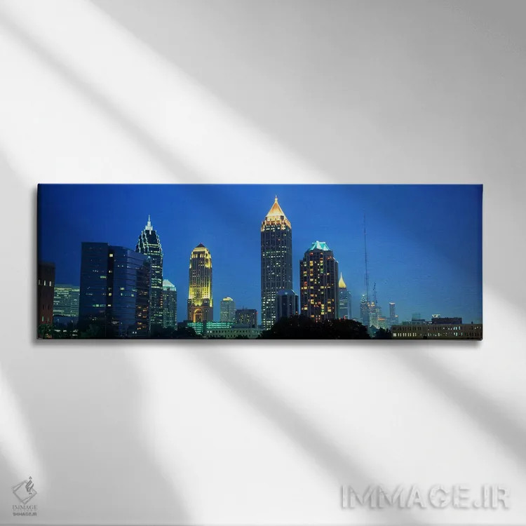 تابلو افق شهری آتلانتا، جورجیا، آمریکا اثر پانورامیک ایمجز (استودیو عکاسی عریض) - نمای روبهرو روی دیوار