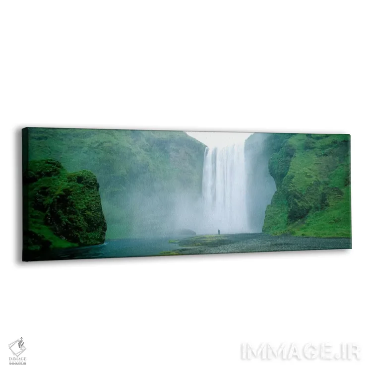تابلو Skogafoss, Iceland,تماشاگر تنها، آبشار اسکوگافوس، ایسلند اثر پانورامیک ایمجز (استودیو عکاسی عریض) - نمای پرسپکتیو محصول
