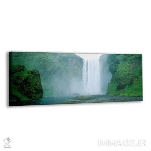 تابلو Skogafoss, Iceland,تماشاگر تنها، آبشار اسکوگافوس، ایسلند اثر پانورامیک ایمجز (استودیو عکاسی عریض) - نمای پرسپکتیو محصول