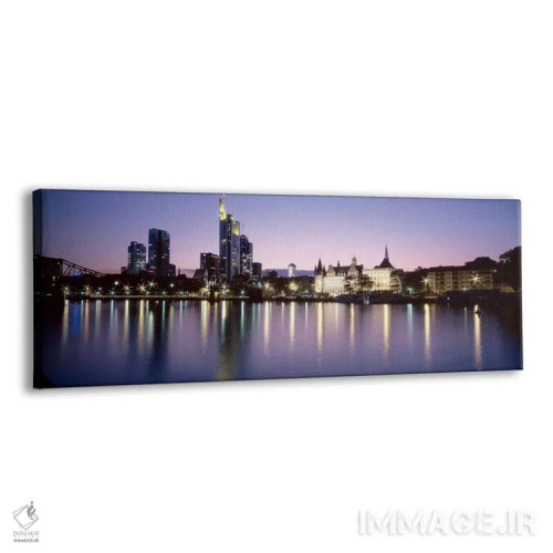 تابلو Frankfurt, Germany,درخشش شبانه، فرانکفورت، آلمان اثر پانورامیک ایمجز (استودیو عکاسی عریض) - نمای پرسپکتیو محصول